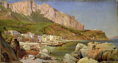 Een Vissersdorp op Capri door Louis Gurlitt